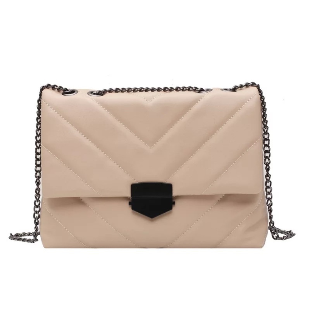SALE Nude Envelope Bag with Chain Strap